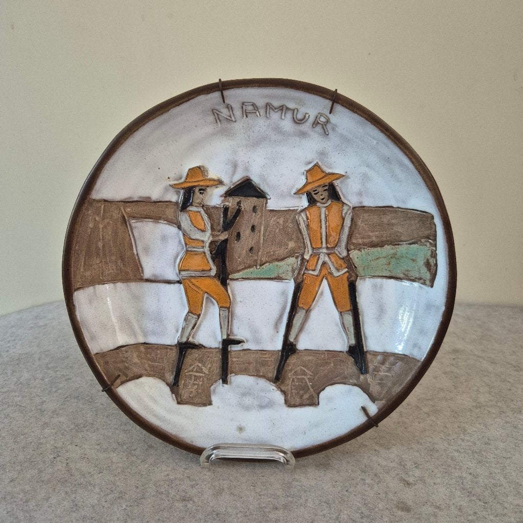 Odette Dijeux. Keramiek wandbord Namen, Namur, Antiek en Kunst, Ophalen of Verzenden