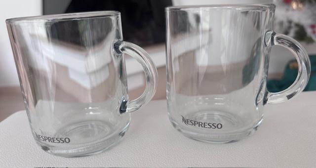 Nespresso 2 grote Vertuo mokken van gehard glas, Ophalen of Verzenden, Glas