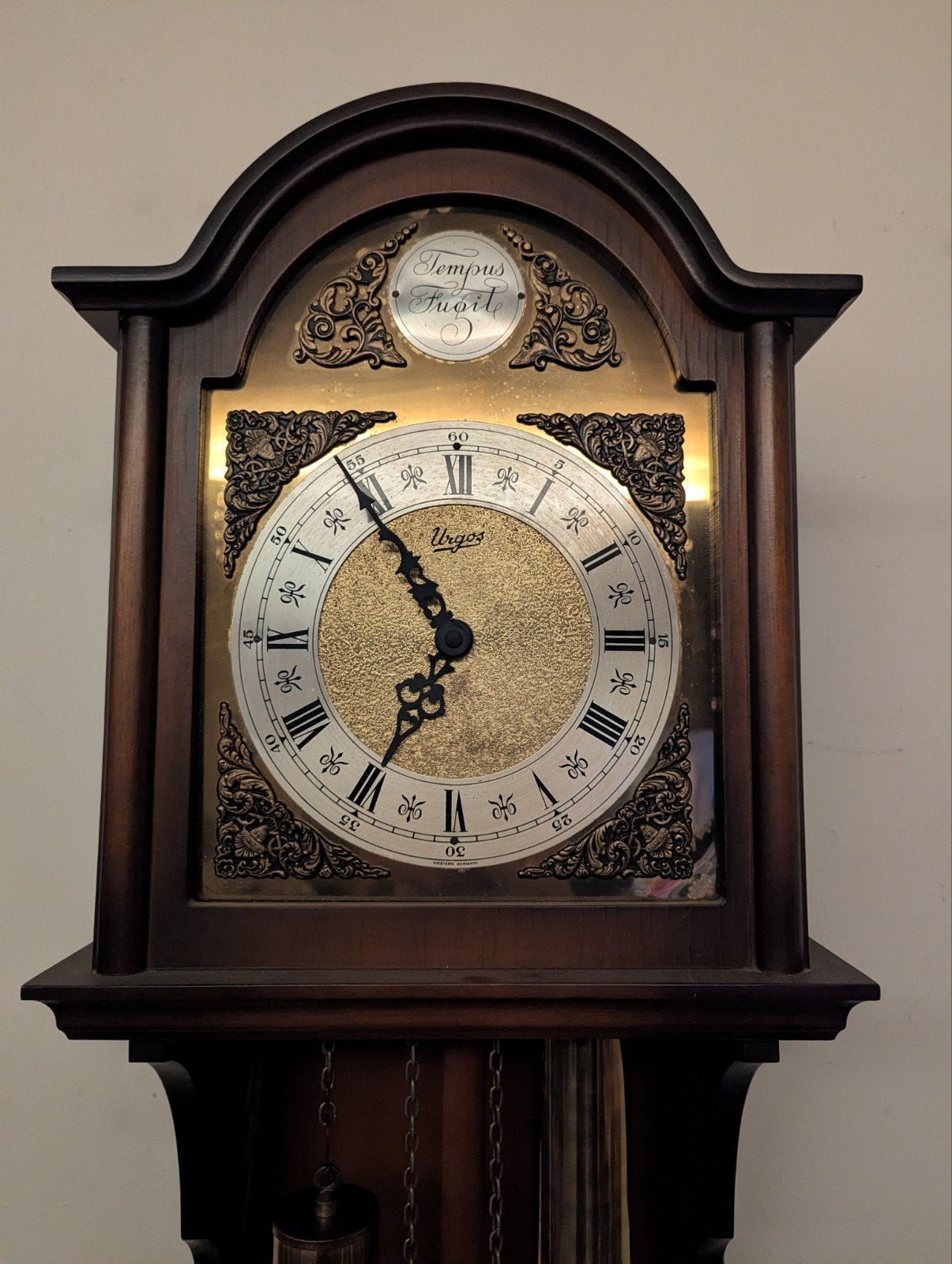 klassieke Urgos wandklok, Antiek en Kunst, Ophalen