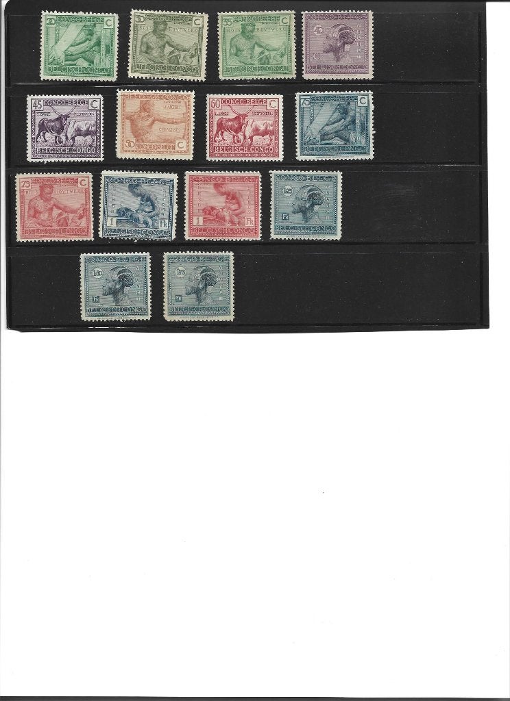 postzegels Belgisch Congo 118/131, Verzenden, Postfris