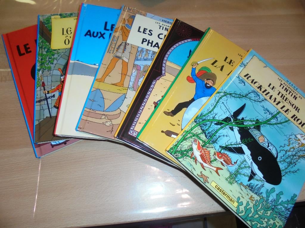 Collectie Kuifje ( Les aventures de Tintin) Frans formaat A5, Meerdere stripboeken, Ophalen of Verzenden, Zo goed als nieuw