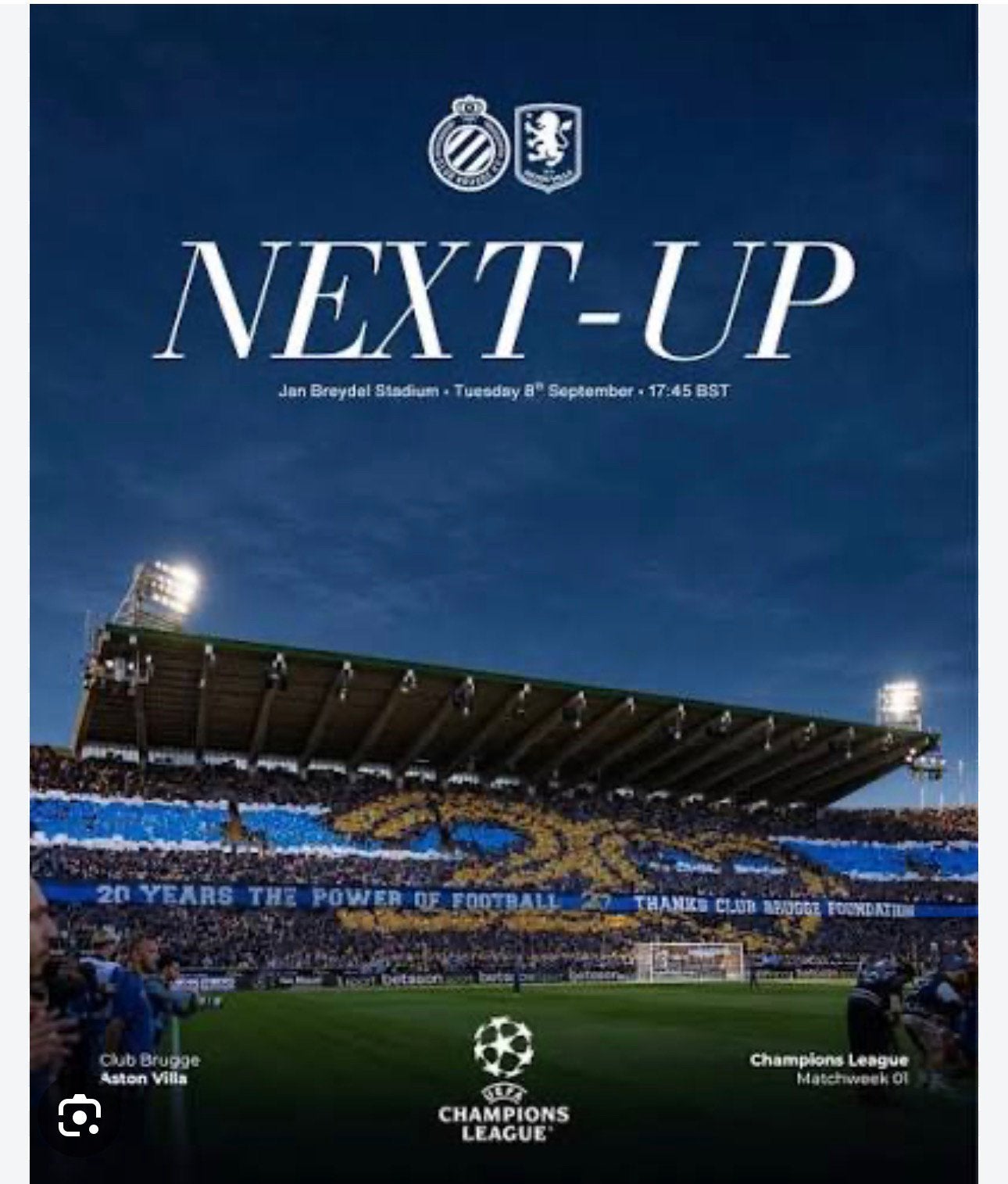 Ticket Club Brugge vs Aston Villa