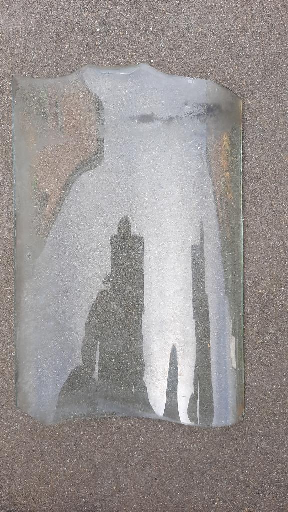 dakpan, glas, Ophalen, Gebruikt