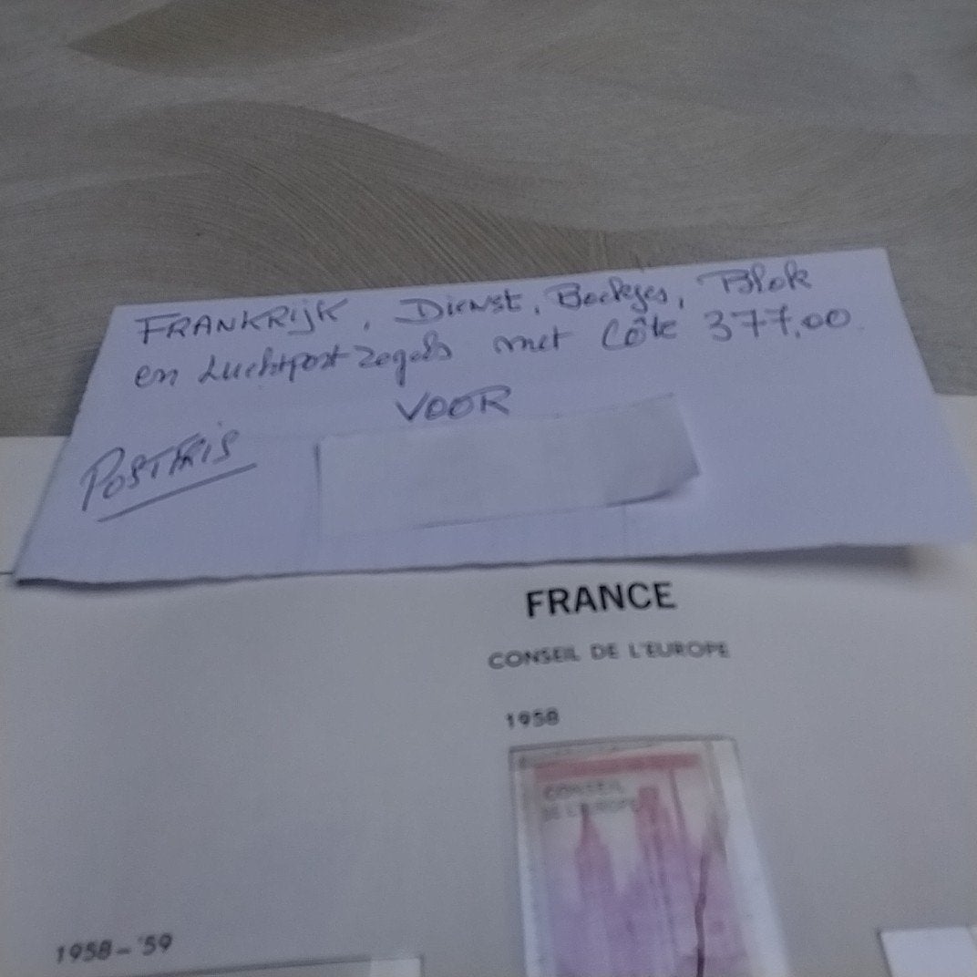 FRANKRIJK verzameling Dienst, LP, blok en boekjes cote 377 €, Enlèvement ou Envoi