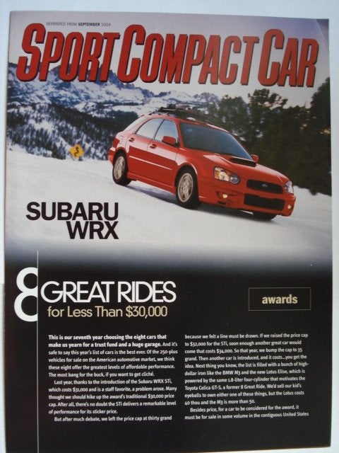 Subaru WRX 2004 Impreza Brochure Catalogue Prospekt, Envoi, Utilisé, Autres marques