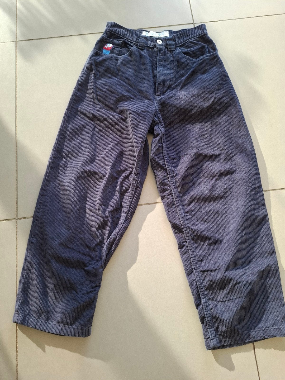 big boy polar velours broek xxs, Ophalen of Verzenden, Zo goed als nieuw, Blauw