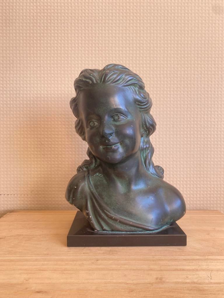 Antieke buste van een kind., Ophalen of Verzenden, Beeld