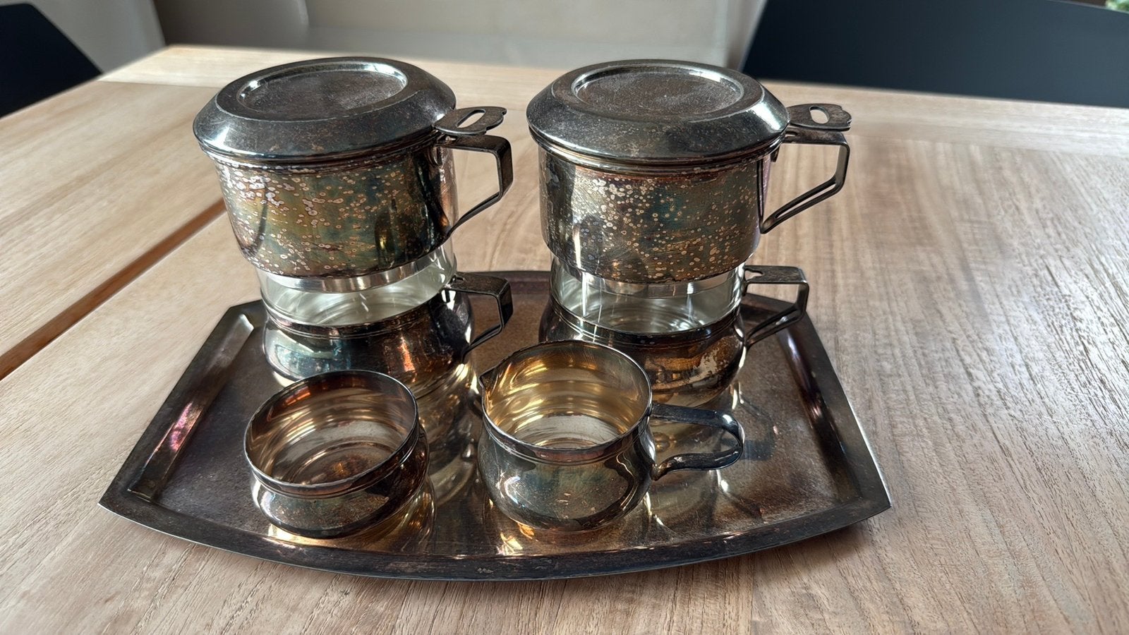 Filtres à café en métal argenté, Enlèvement