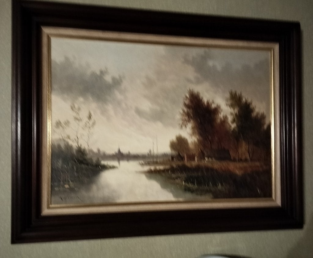 Schilderij, Antiek en Kunst, Ophalen, Klassiek, Gesigneerd, Landschap