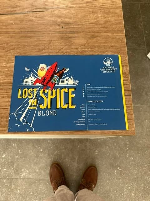 lost in spice blond informatie blad Antwerp city brewery, Collections, Enlèvement, Neuf, Autres types, Autres marques