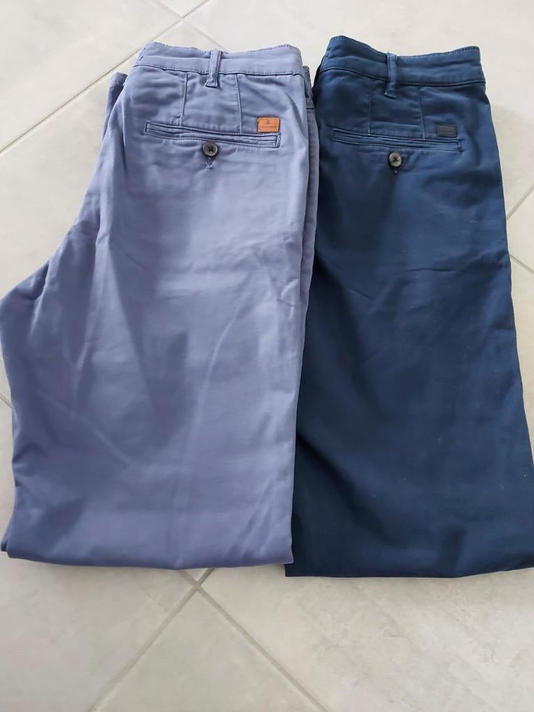 2 broeken donker blauw en bleek blauw Jack & jones maatje 29, Ophalen, Blauw