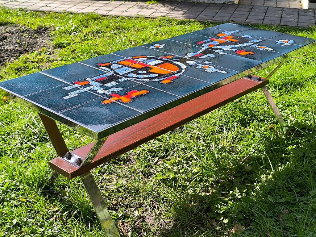 Vintage 1970 salontafel ontworpen door Juliette Belarti Adri, Antiek en Kunst, Antiek | Meubels | Tafels, Ophalen