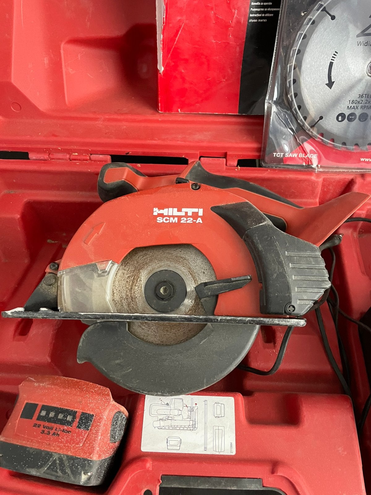 Hilti scm 22-A accu zaagmachine, Doe-het-zelf en Bouw, Gereedschap | Zaagmachines, Ophalen, Zo goed als nieuw