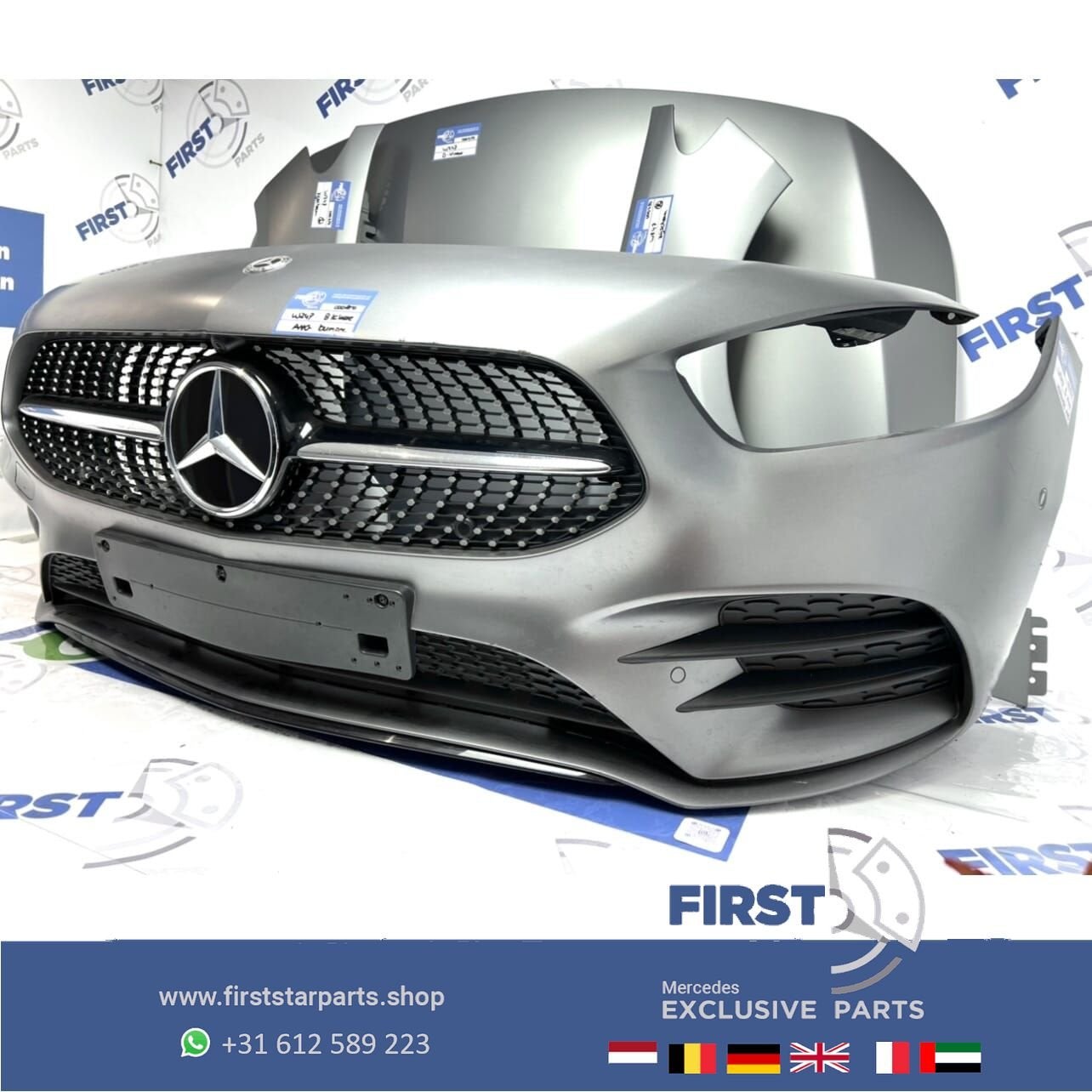 W247 AMG LINE VOORKOP B Klasse 2018-2022 MAT GRIJS MAGNO 662, Gebruikt, -, Voor, Ophalen of Verzenden