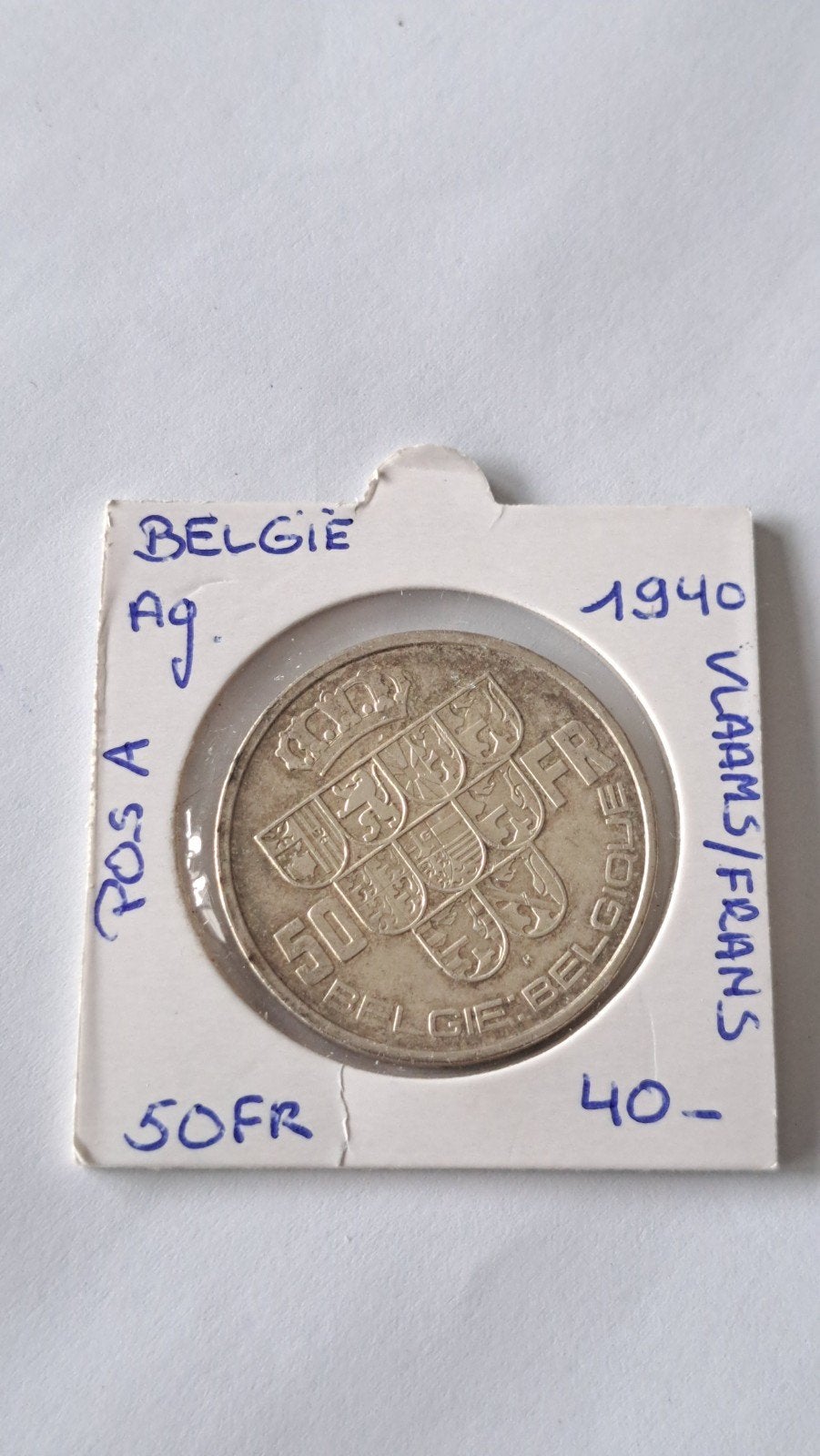 Belgique 50 fr 1940 AG, Timbres & Monnaies, Enlèvement ou Envoi