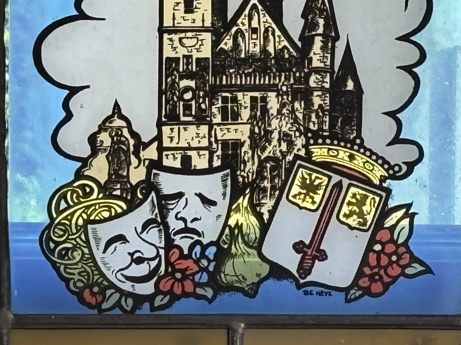 Prachtig Glasraam Aalst dr Mark De Neve.  ., Ophalen