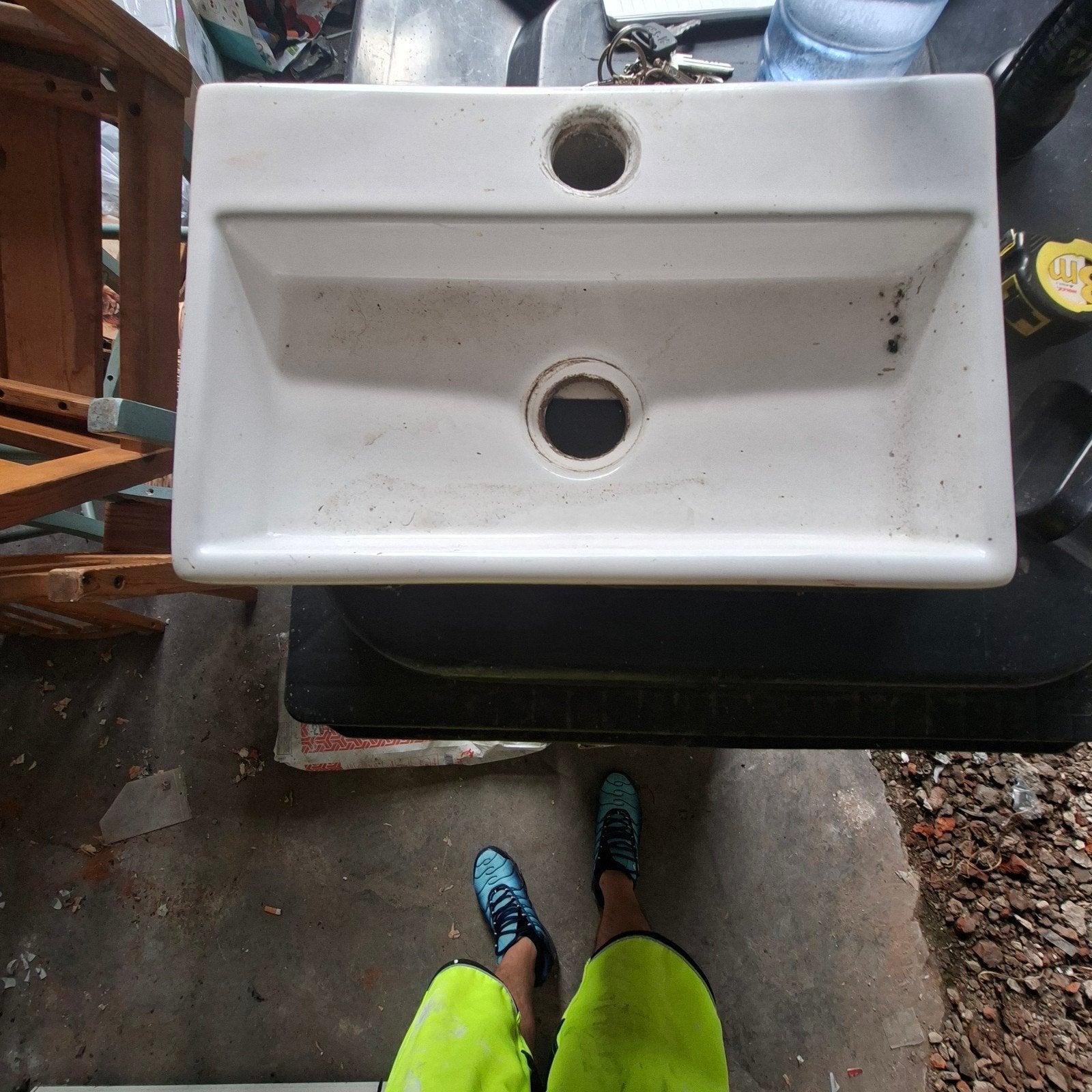 petit évier vintage en émaillé, Enlèvement, Comme neuf, Lavabo