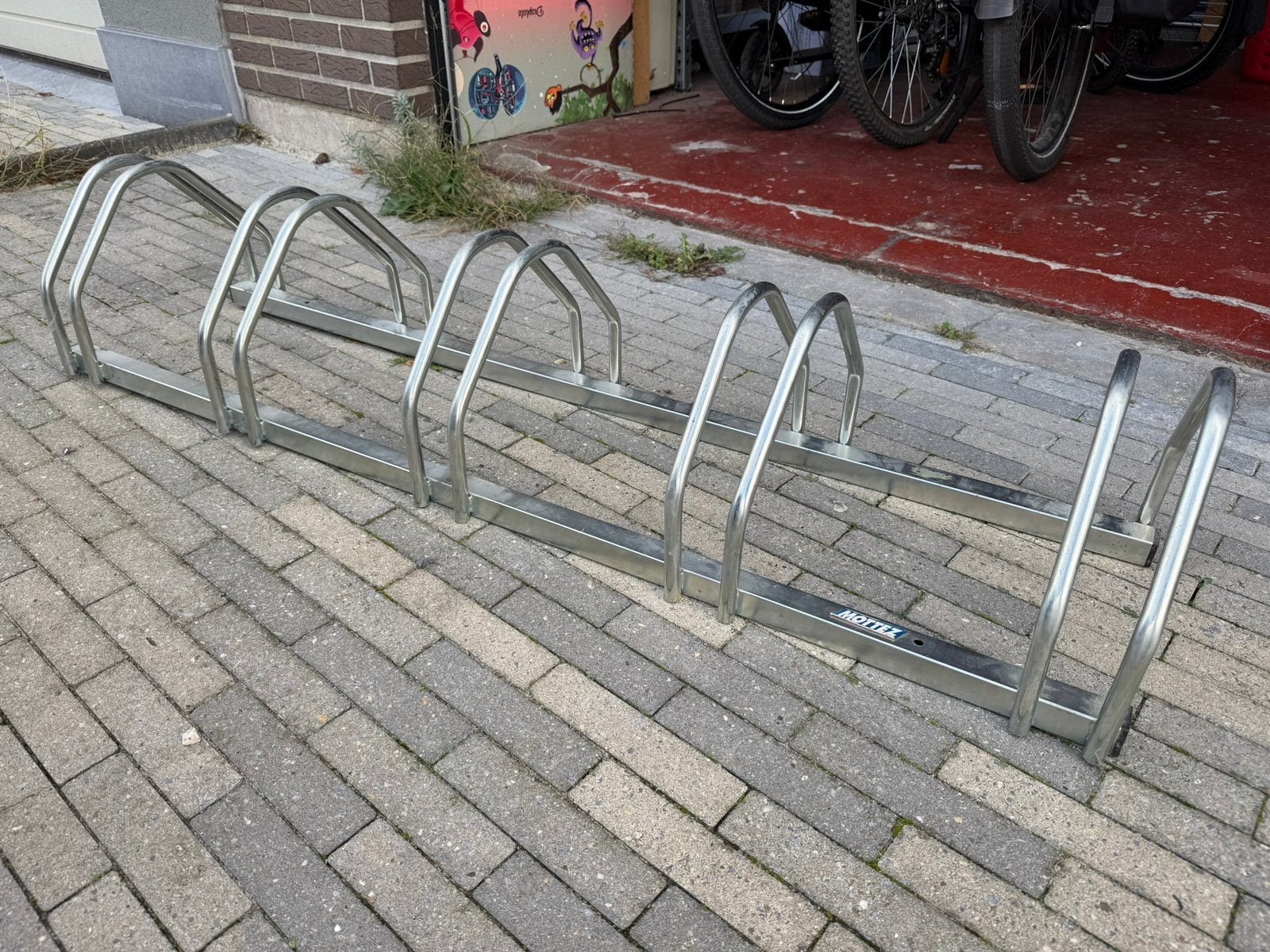 Fietsenrek 5 fietsen - Mottez, Vélos & Vélomoteurs, Enlèvement, Comme neuf