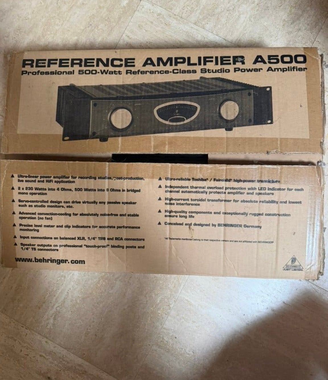 Behringer A500 eindversterker, Enlèvement, Comme neuf, Behringer
