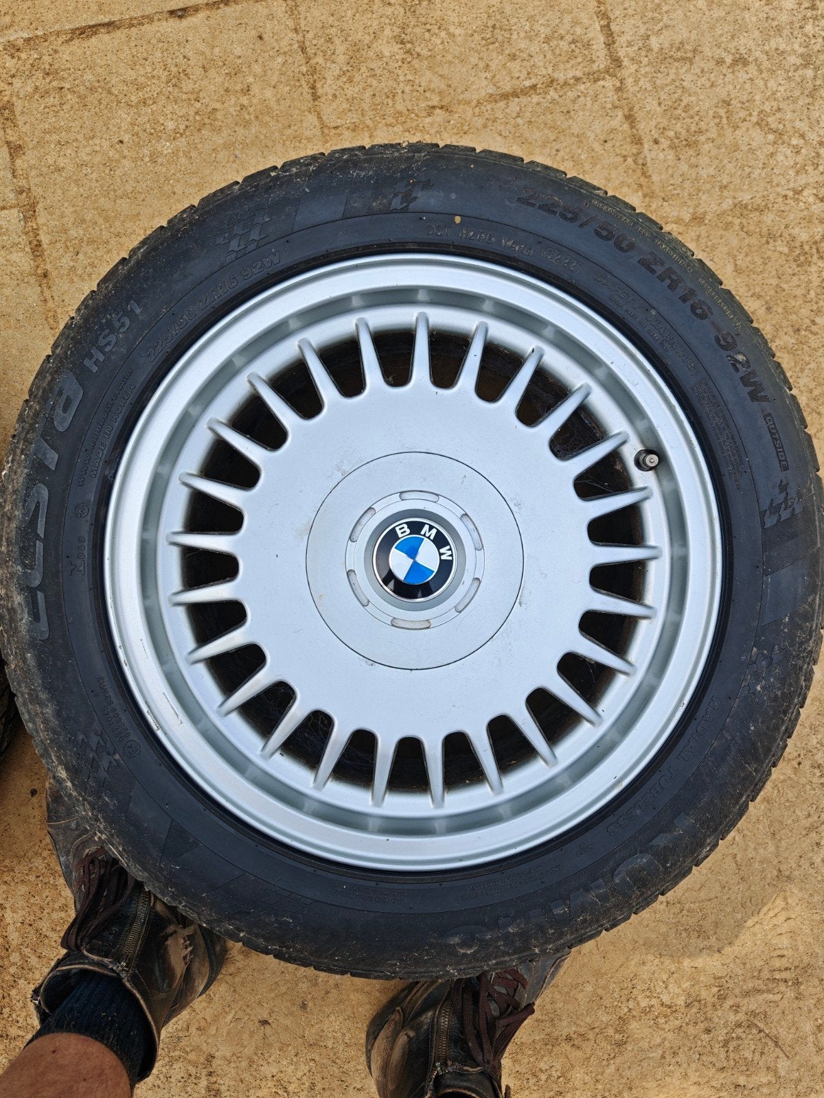 Jantes BMW E38 avec pneus comme neuves, Enlèvement, BMW
