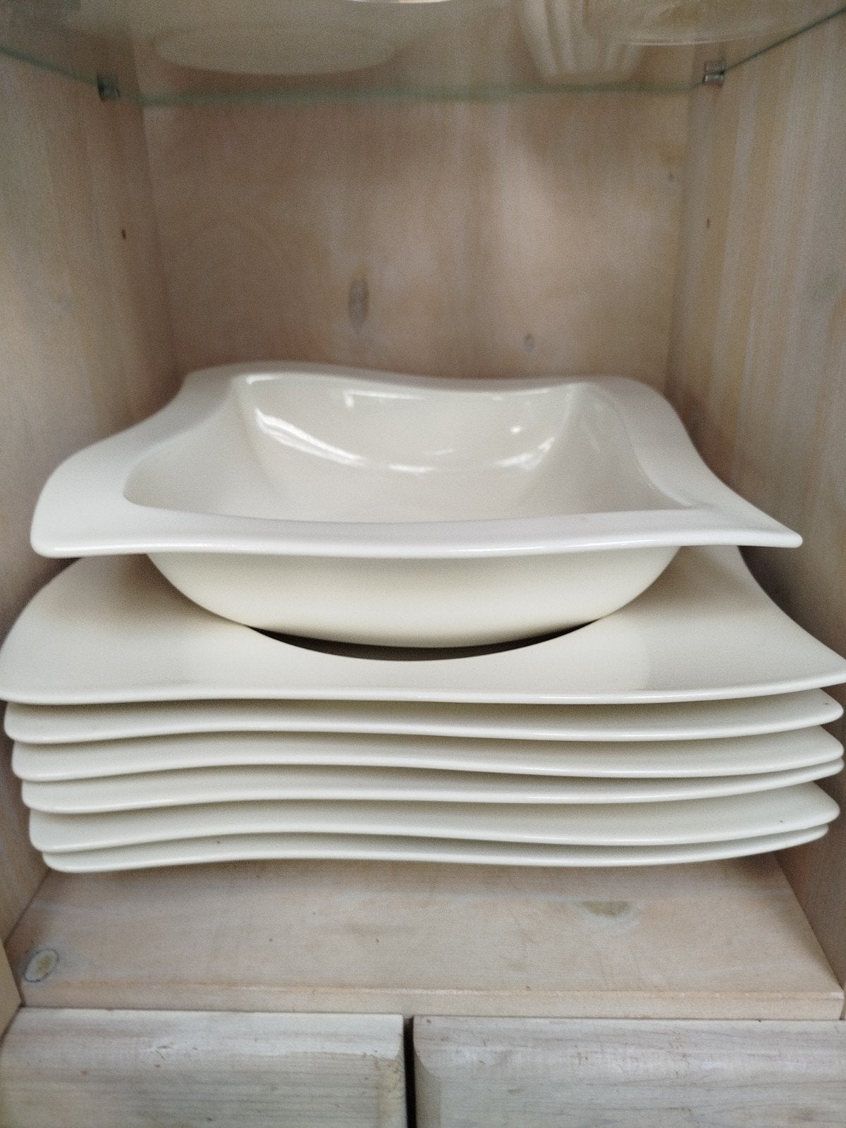 Villeroy et Boch New Wave 6 grandes assiettes et 2 bols, Enlèvement