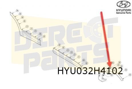Hyundai Santa Fe 9/12-10/18 (DM) wielkuiplijst voorscherm Re, Neuf, -, -, Garde-boue
