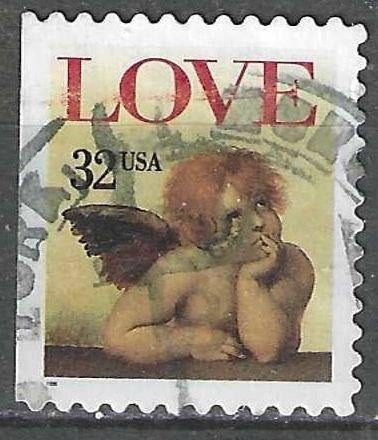 États-Unis 1995 - Yvert 2335 - Cupidon - Amour - 32 c. (ST), Envoi, Affranchi