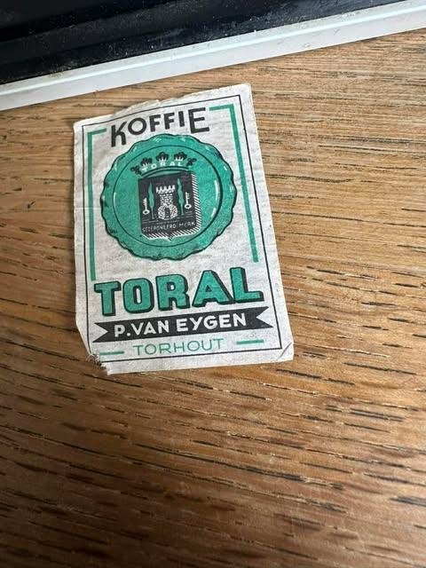 luciferdoos etiekt label koffie Toral Torhout P. van Eygen, Verzamelen, Ophalen of Verzenden, Info@vnaeygn.th, Luciferdoosjes of -merken