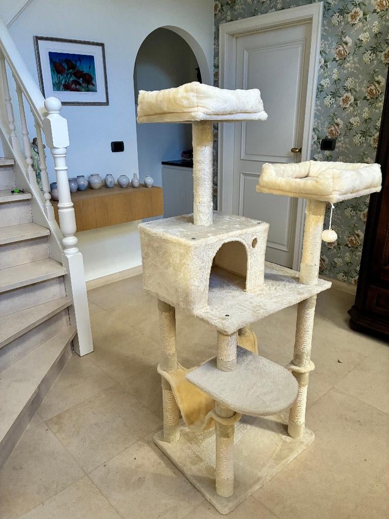kattenpaal beige volledig nieuw, Dieren en Toebehoren, Ophalen, Nieuw, Krabpaal