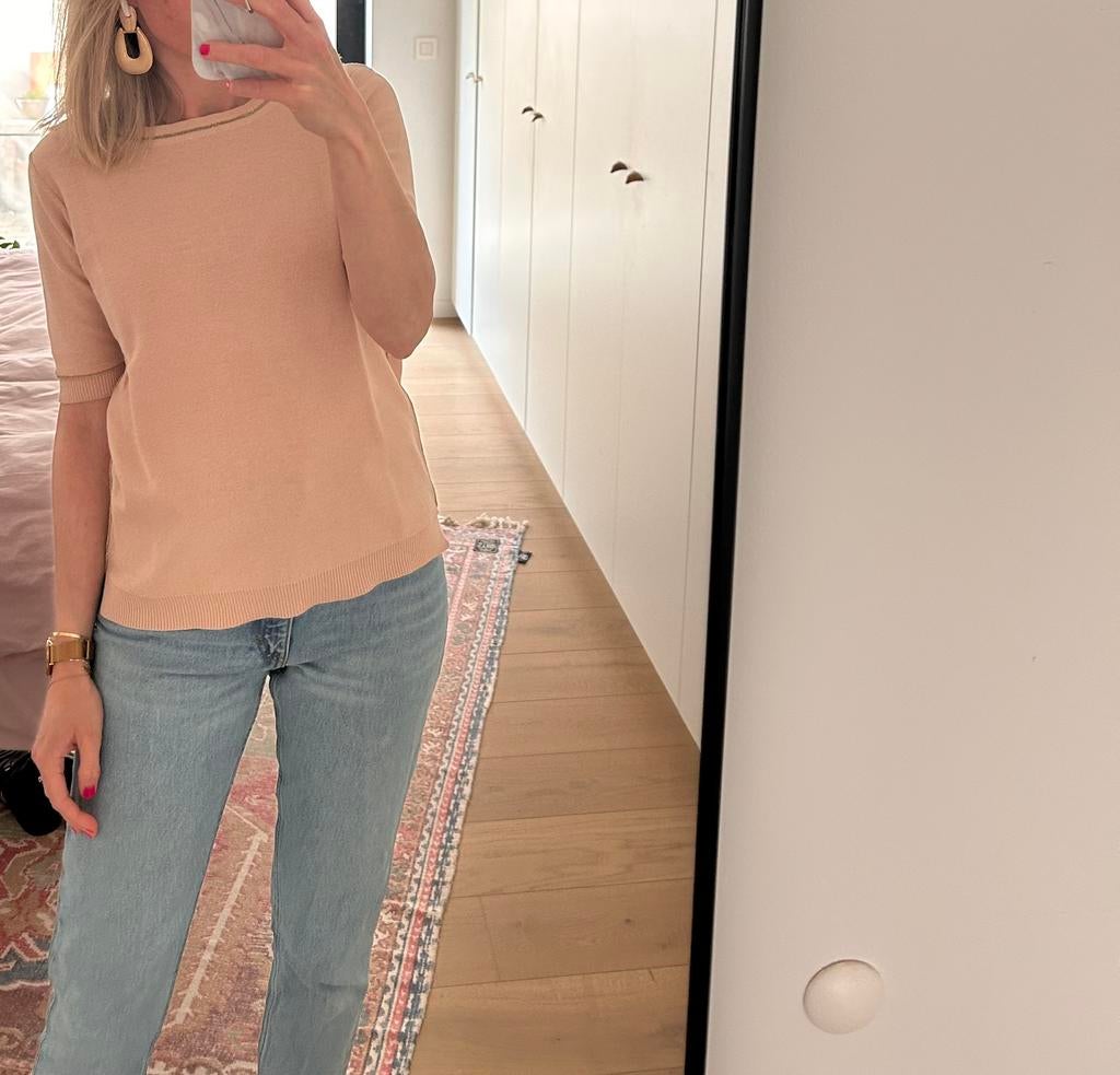 Top maat S, Kleding | Dames, Ophalen of Verzenden, Korte mouw, Roze, Maat 36 (S)
