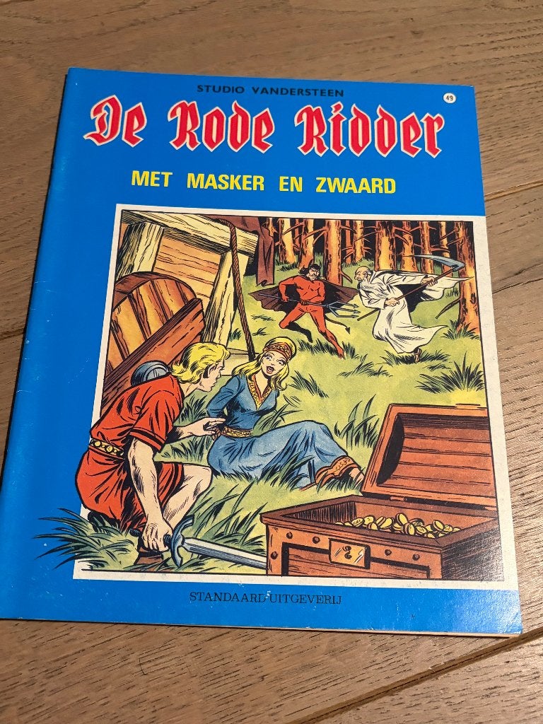 De Rode Ridder - 49 - Met masker en zwaard, Eén stripboek, Ophalen of Verzenden, Gelezen, Willy Vandersteen