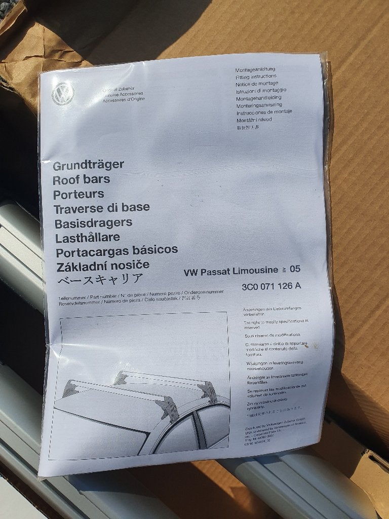 Barres de toit 3C0071126A VW Passat, Ophalen, Nieuw