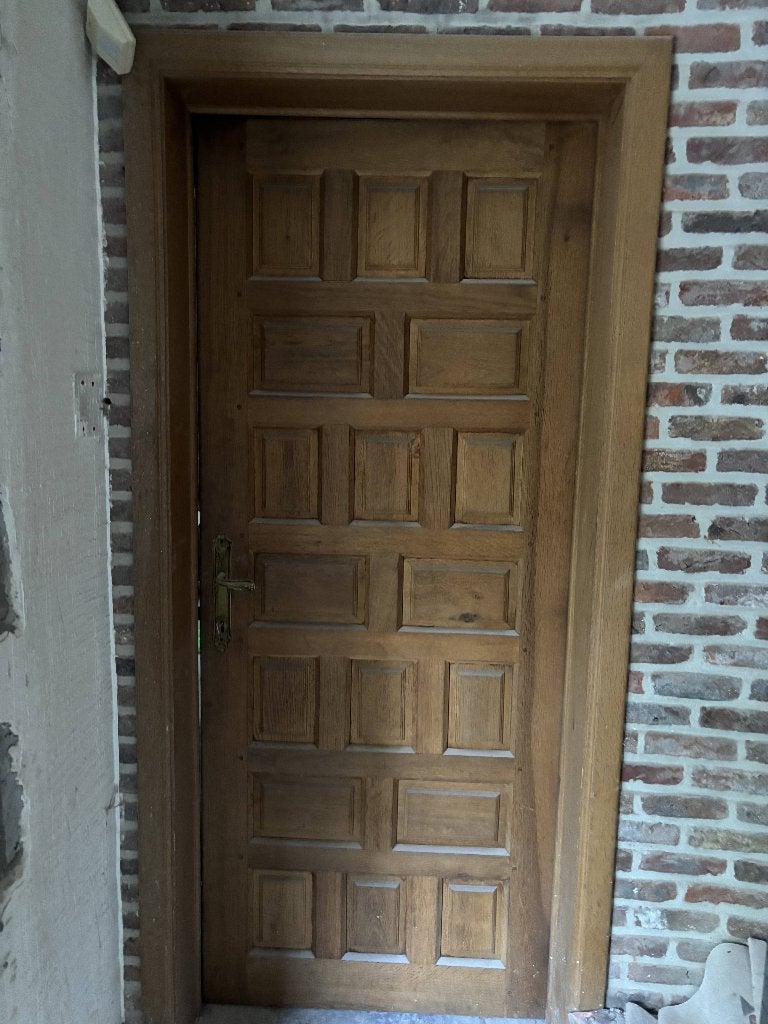 8 vol eiken binnendeuren, Doe-het-zelf en Bouw, Ophalen, Gebruikt, Hout, Binnendeur