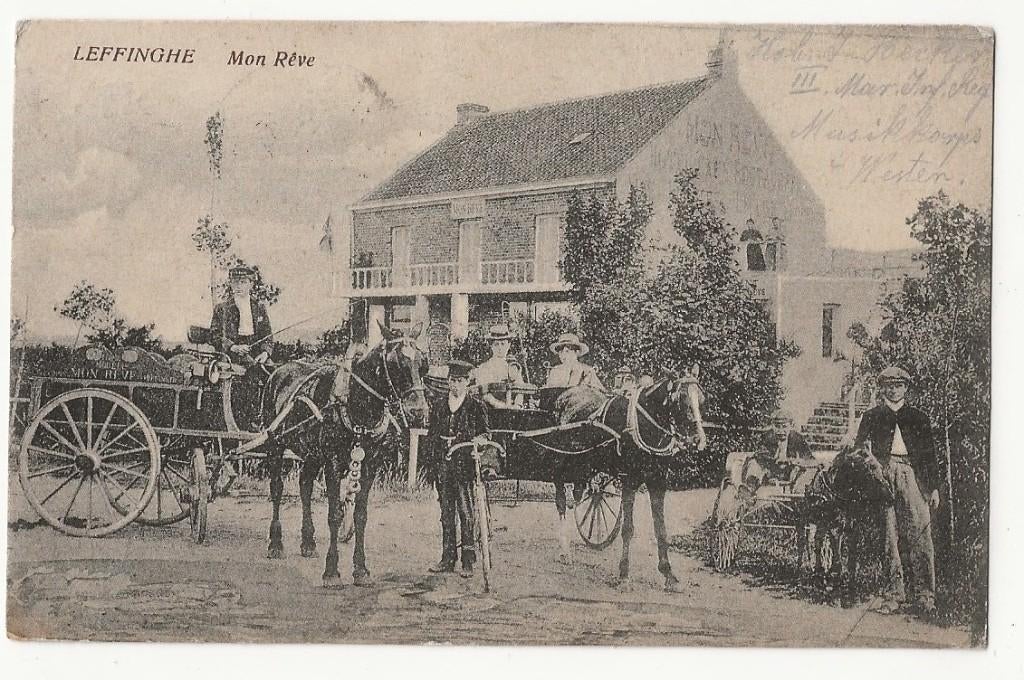 leffinge pk mon reve feldpostkarte animatie, Ophalen of Verzenden, Voor 1920, Gelopen, West-Vlaanderen