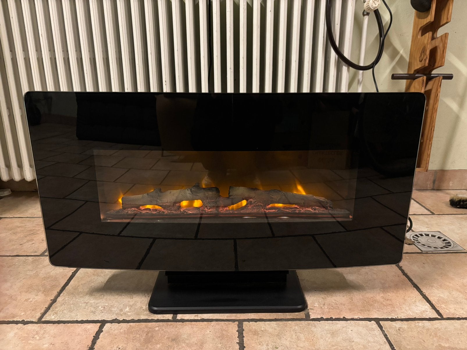Elektrische sfeerhaard, zwart,Classic Fire, 91.5cm breedte, Huis en Inrichting, Ophalen of Verzenden, Gebruikt, Vrijstaande haard