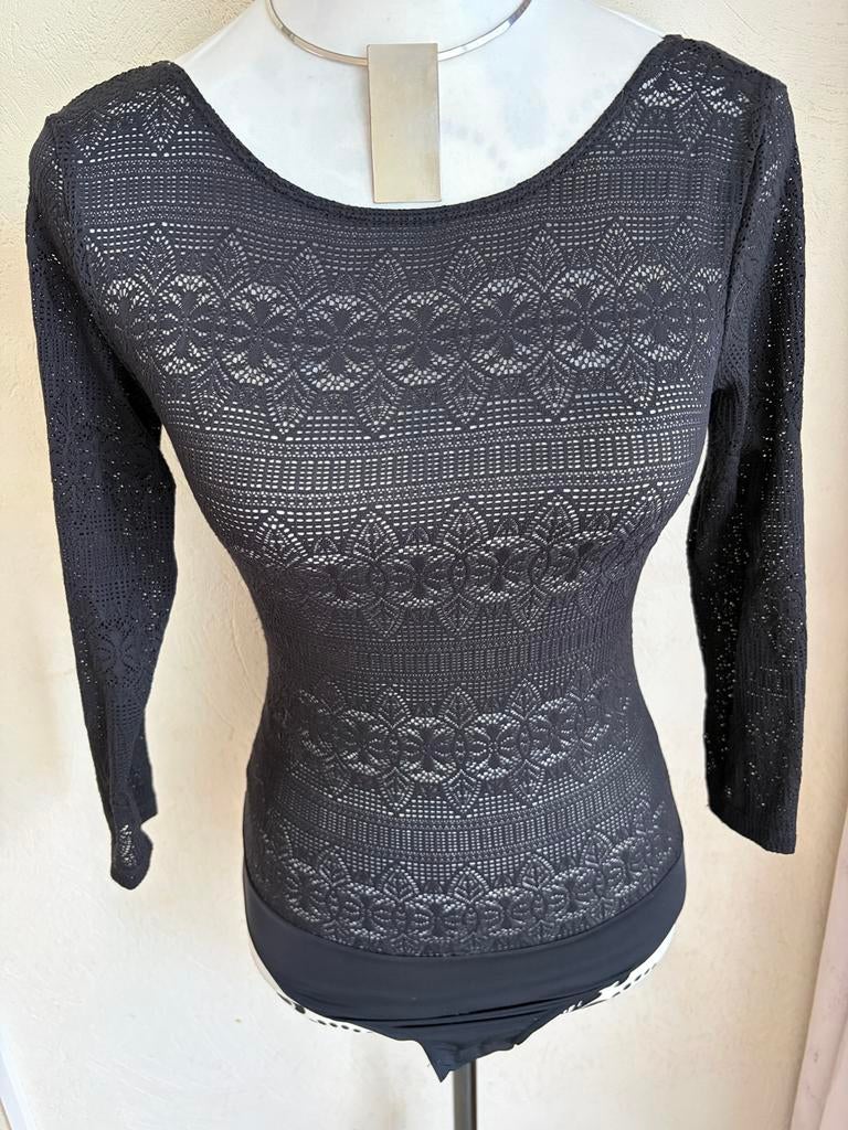 Zwarte bodysuit van Undiz maat S, Kleding | Dames, Overige Dameskleding, Ophalen of Verzenden