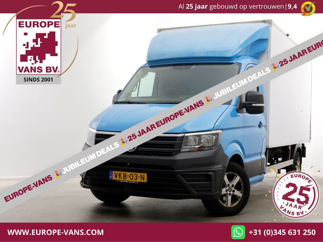 Volkswagen Crafter 35 2.0 TDI E6 Bakwagen met achterdeuren 2, Auto's, Blauw, Bedrijf, ABS, 277 g/km