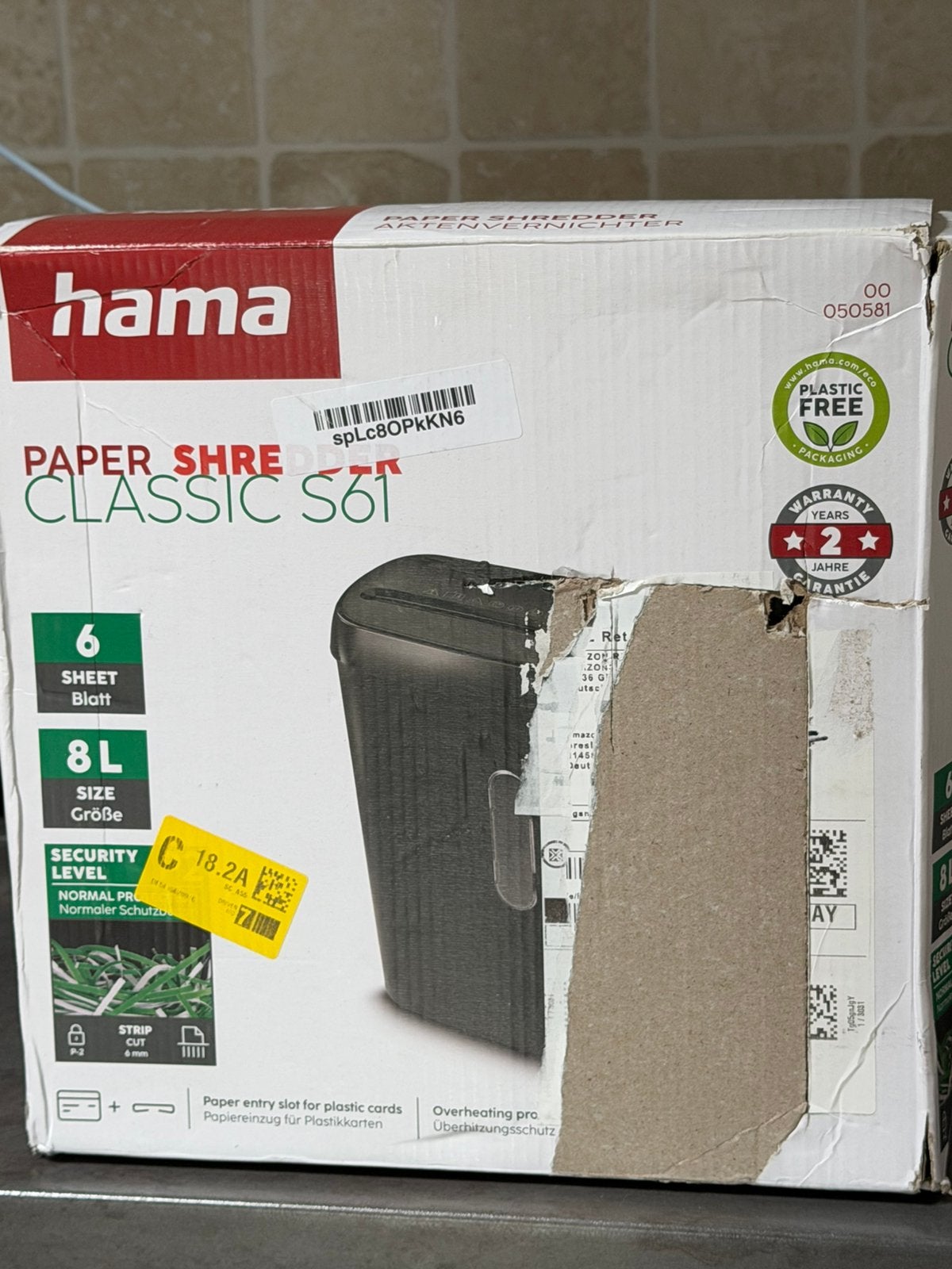 Hama Classic S61 papiervernietiger – nieuw in doos, Diversen, Ophalen of Verzenden, Zo goed als nieuw