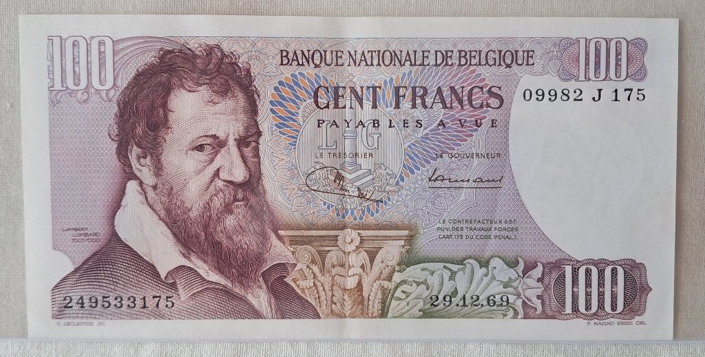 100 frank Lombard - 1969 -  A/Unc, Verzenden, Los biljet