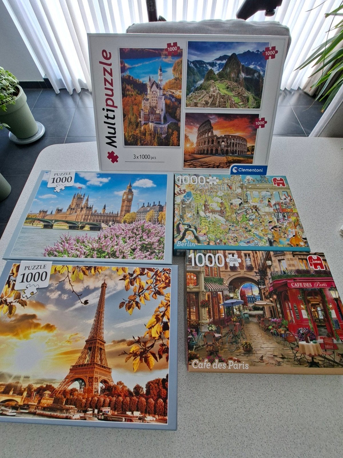 7 puzzels 1000 stuks, Enlèvement, 500 à 1500 pièces, Comme neuf, Puzzle