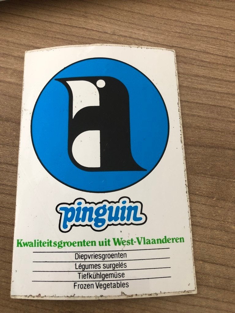 sticker: PINGUIN - groenten West-Vlaanderen, Ophalen of Verzenden