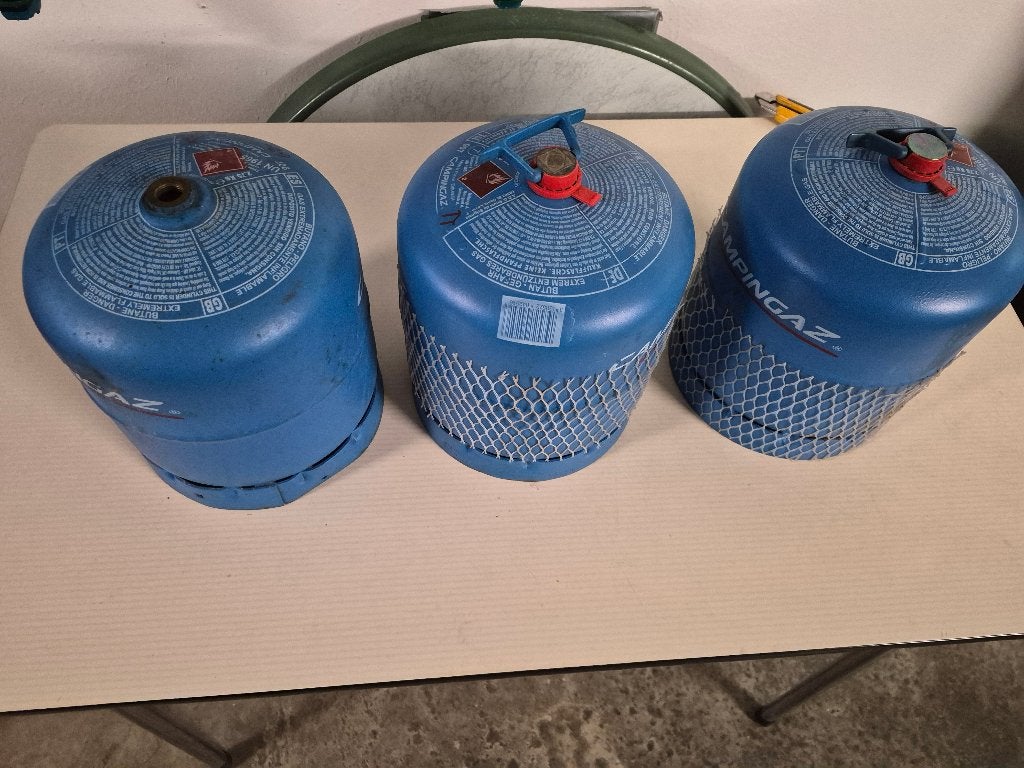Camping gasflessen, Ophalen, Gebruikt