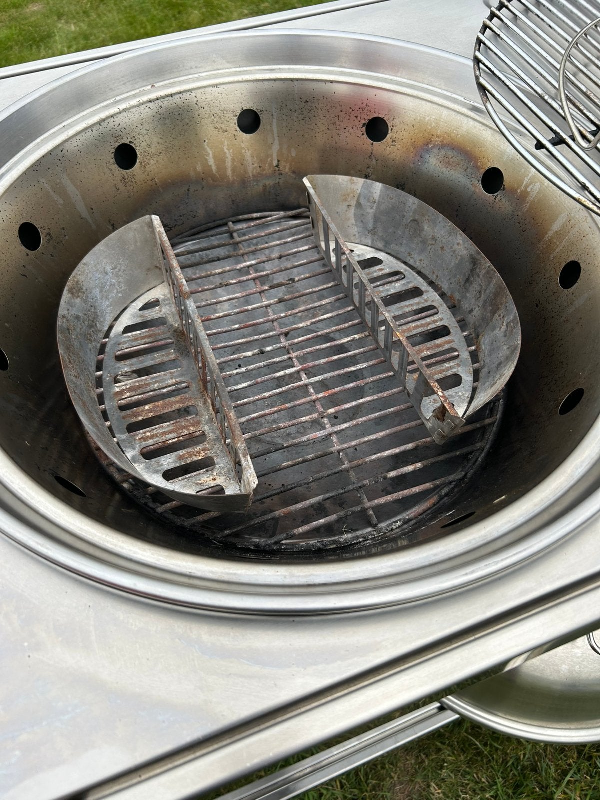 Inox barbecue Dancook - tafelmodel, Tuin en Terras, Ophalen, Gebruikt