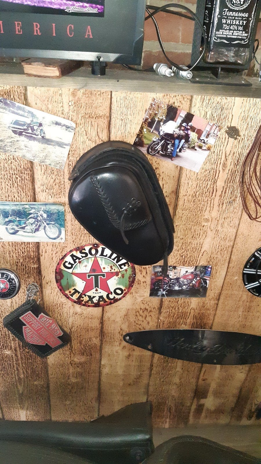 Harley toolbox in leder, Ophalen