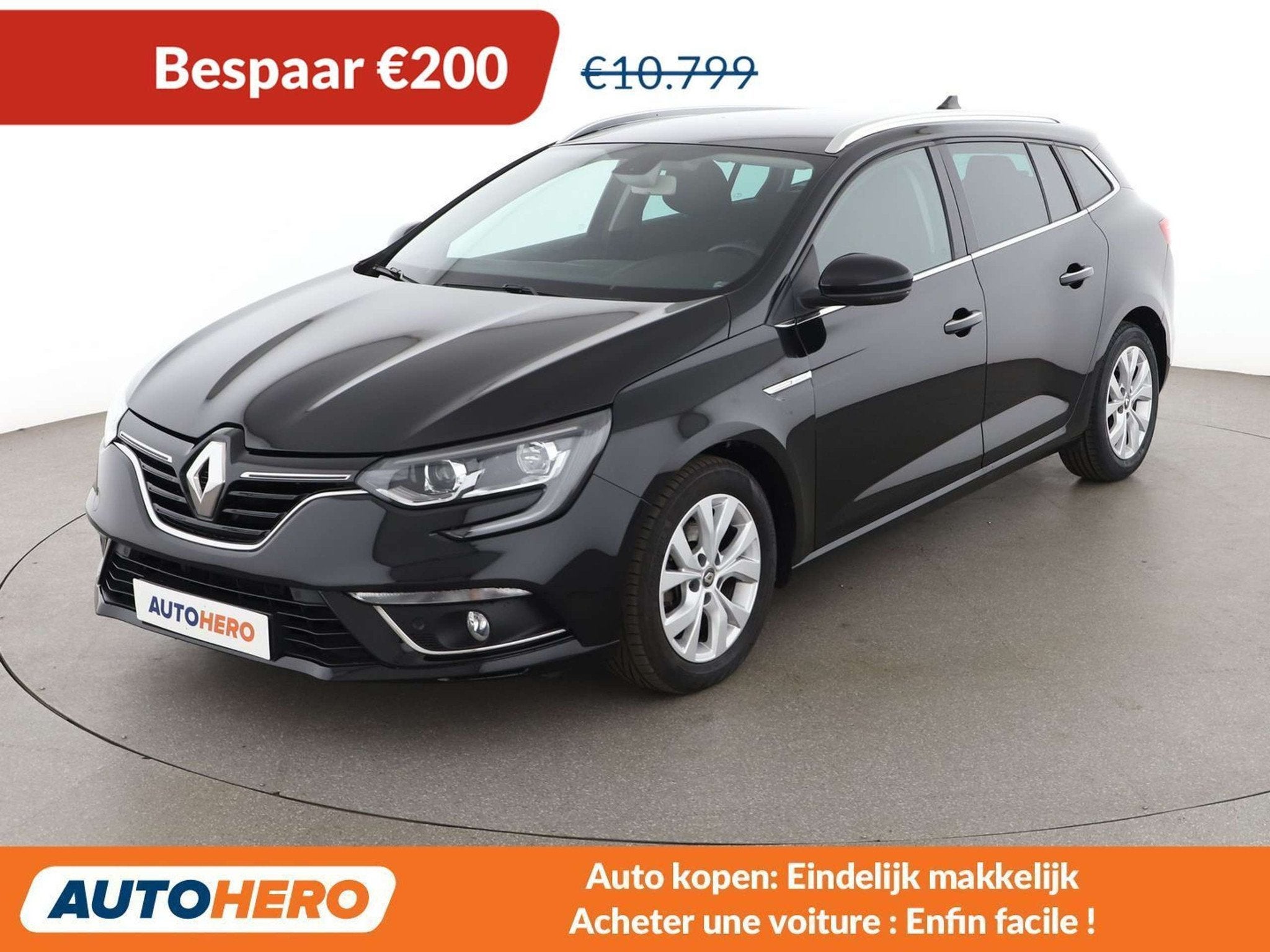Renault Mégane 1.3 TCe Limited, 1332 cm³, Euro 6, Volant multifonction, Noir