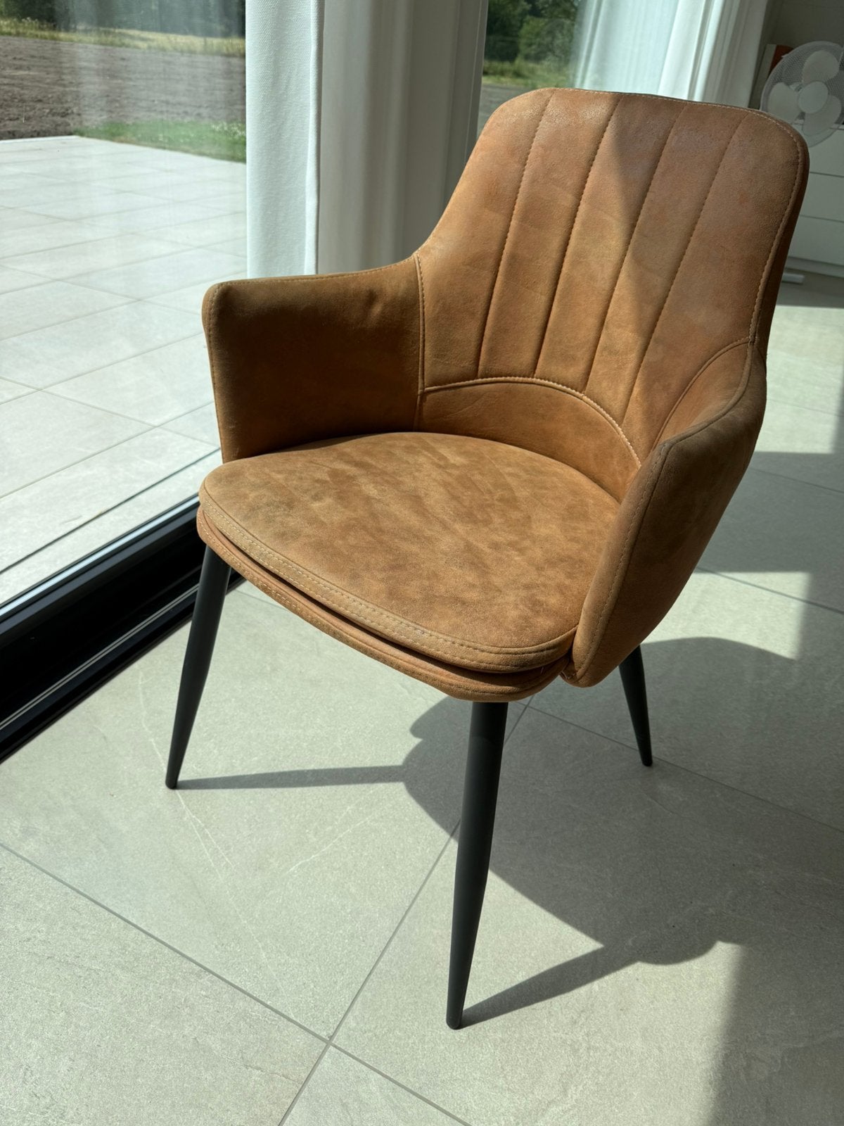 Eetkamerstoelen cognac, Autres couleurs, Enlèvement, Tissus, Cinq, Six Chaises ou plus