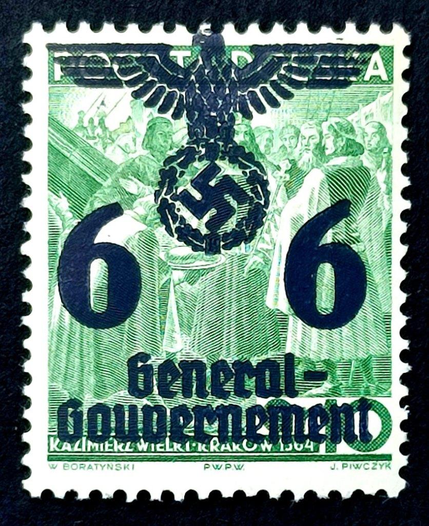 Generalgouvernement opdrukzegel Polen 1940, Ophalen of Verzenden, Overige periodes