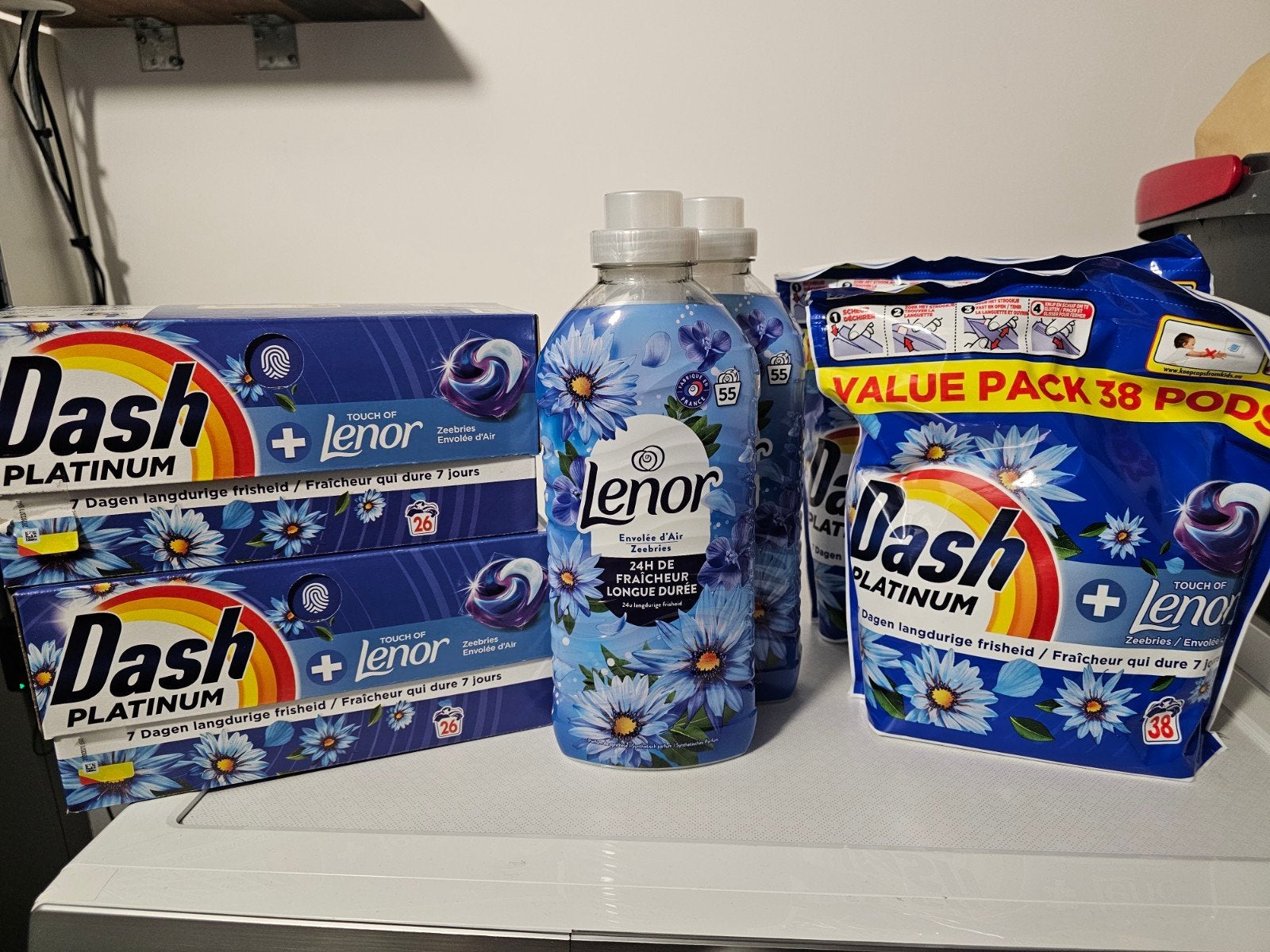 Dash pods Lenor zeebries, Ophalen