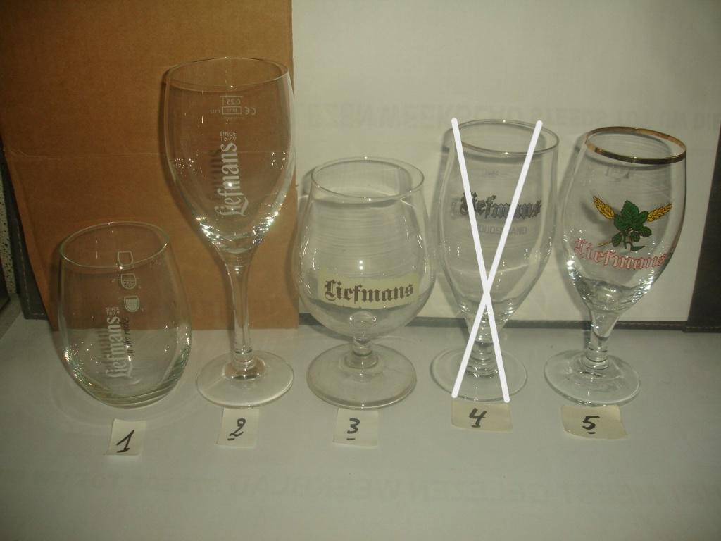 Bierglazen Liefmans, brij. Duvel Moortgat, € 1,00 stuk., Verzamelen, Biermerken, Zo goed als nieuw, Glas of Glazen, Duvel, Ophalen of Verzenden