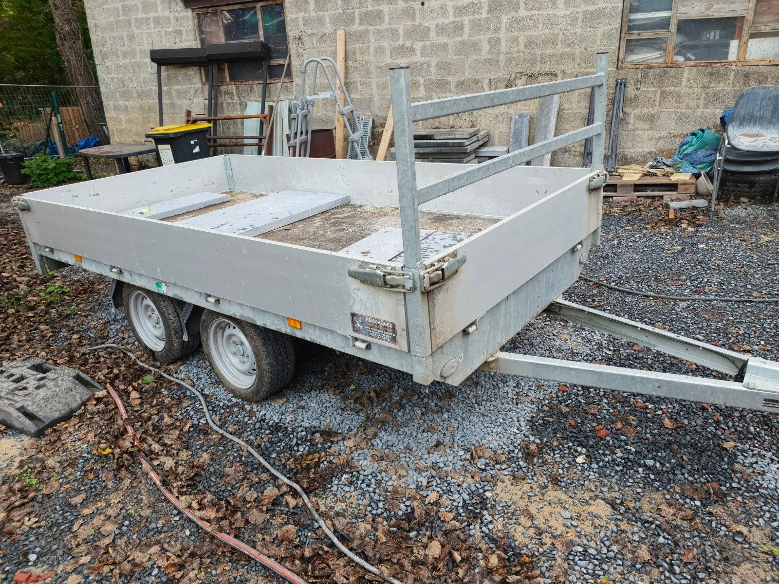 remorque double essieux Eduard 3m10 interrieur, Enlèvement